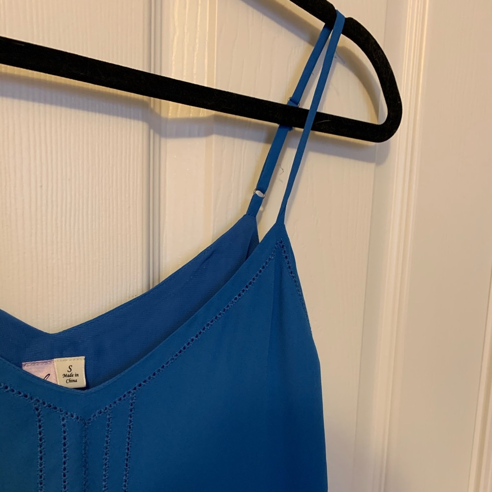 Blue Ruffle Hem Dress - Picture 4 of 4